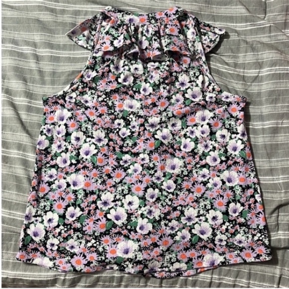 3/$14 Anthropologie Floral Button Front Stretch Top Size: S - Picture 4 of 9
